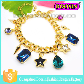 Custom Shamballa Jewelry Gemstone Charm Золотой браслет-цепочка для женщин